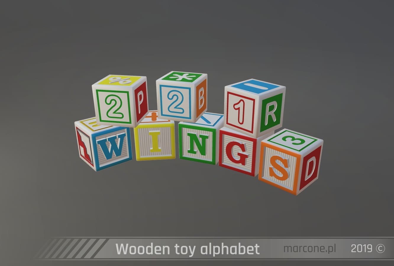 Wooden toy alphabet