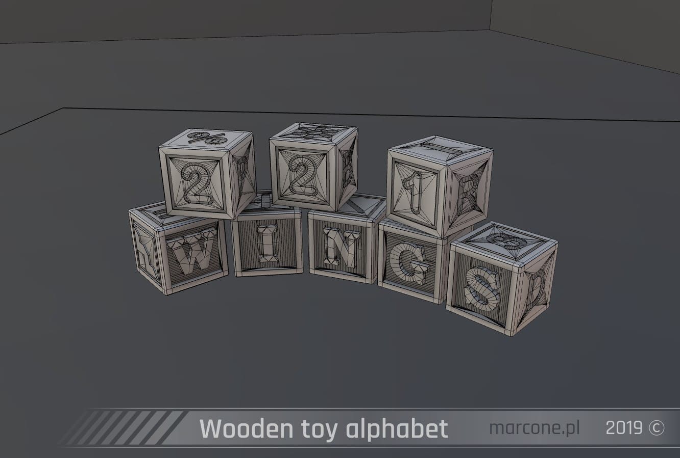 Wooden toy alphabet
