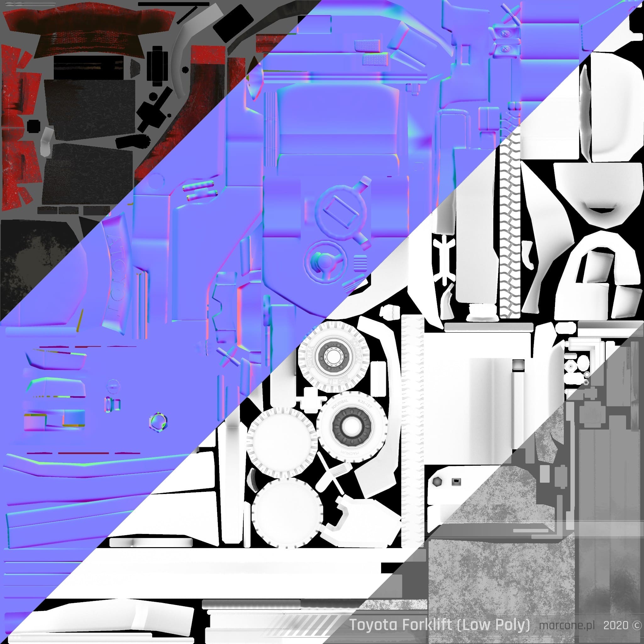 Forklift textures set