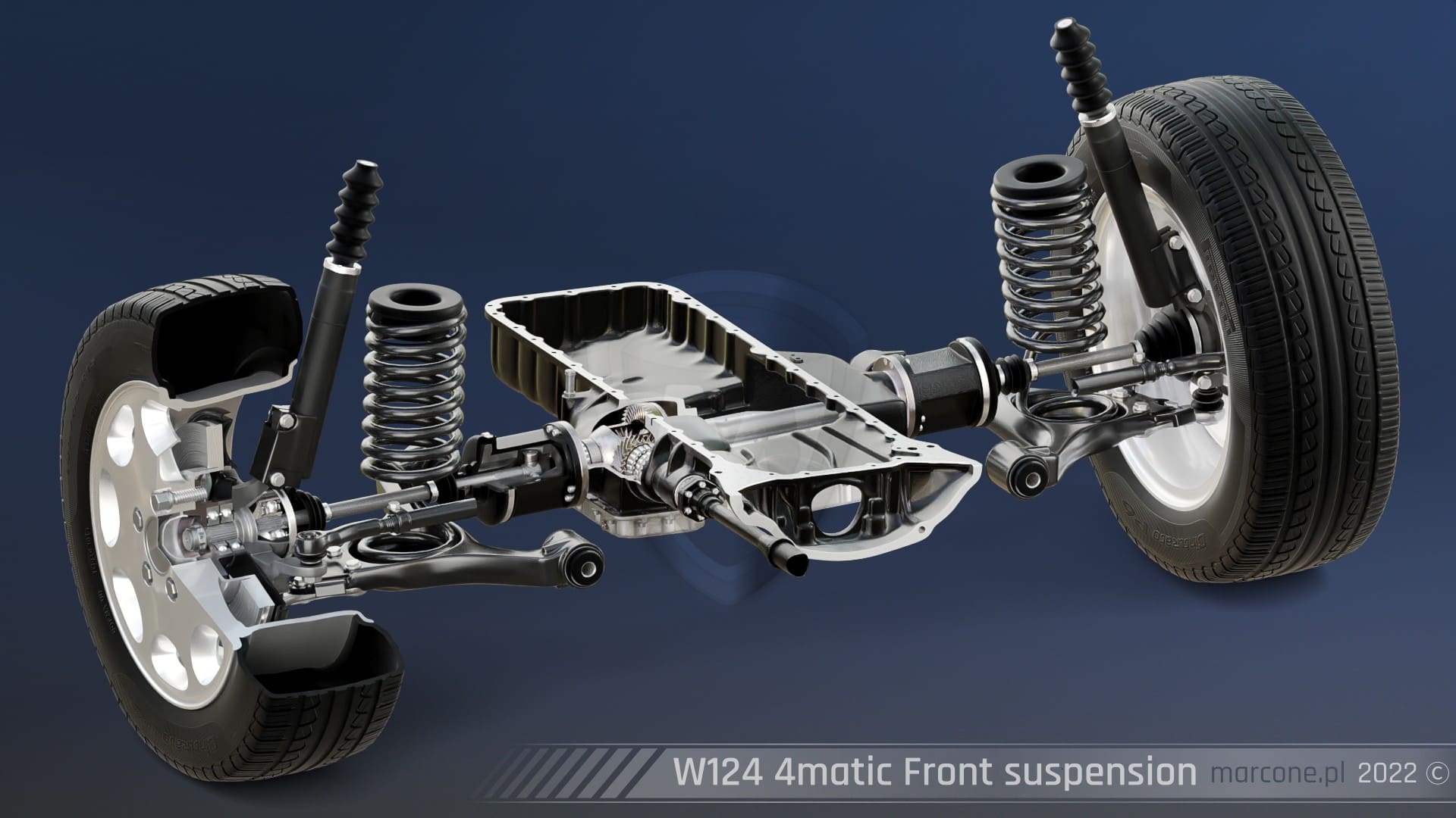 W124 4matic Front suspension
