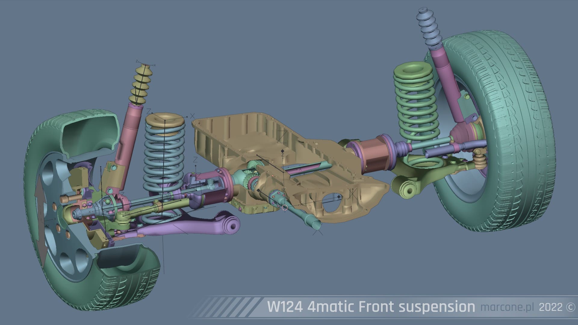 W124 4matic Front suspension